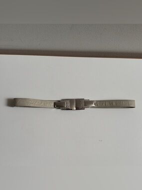 Alexis Kirk Vintage Silver & Rhinestone Belt With Leather & Snakeskin Belt.